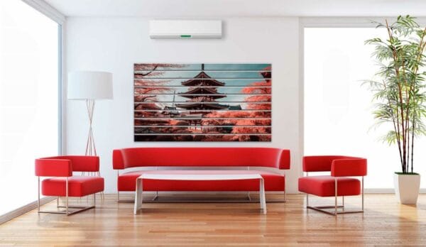 panel lamelowy japonski krajobraz z sakura