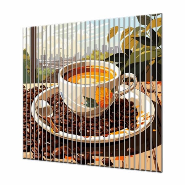 lamele w kuchni dekoracyjne kawa i ziarna w kawiarni