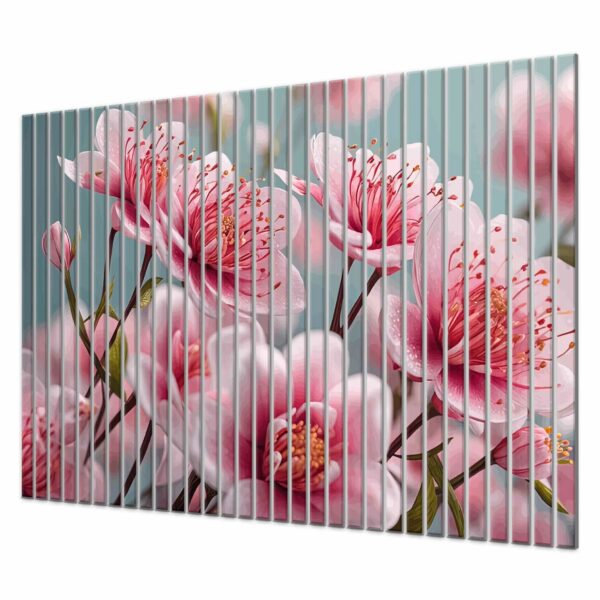 rozowe lamele dekoracyjne kwiaty