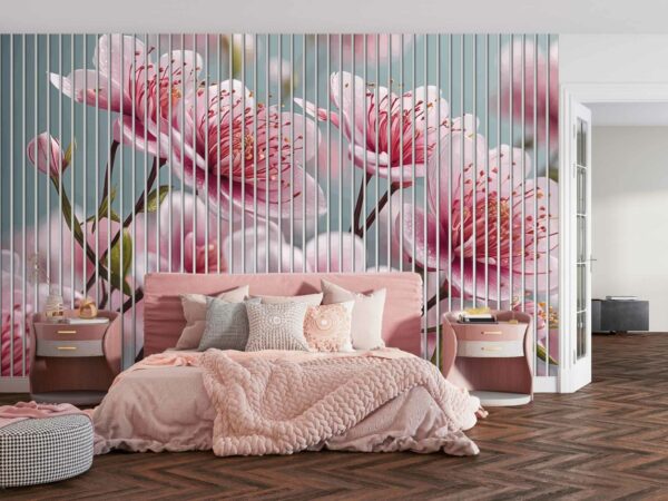 kwiaty lamele różowe