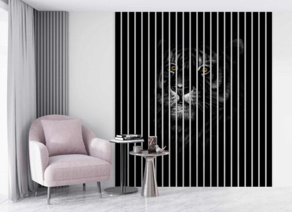 lamele czarne na ścianę tygrys