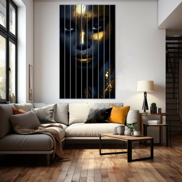 lamela scienna afrykanski zloto czarny portret kobiety