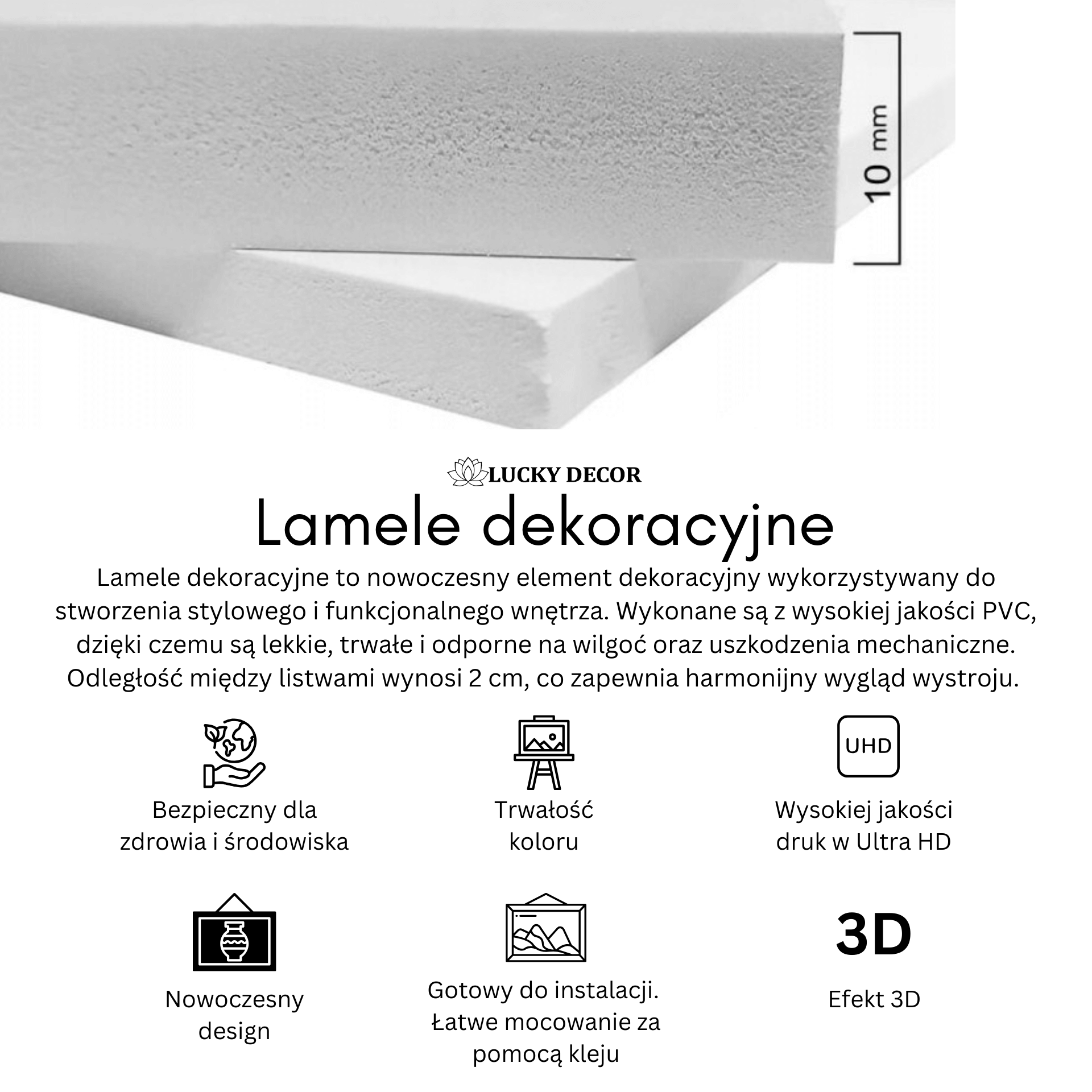 Zalety lameli dekoracyjnych Lucky Dekor Zalety lameli dekoracyjnych Lucky Dekor