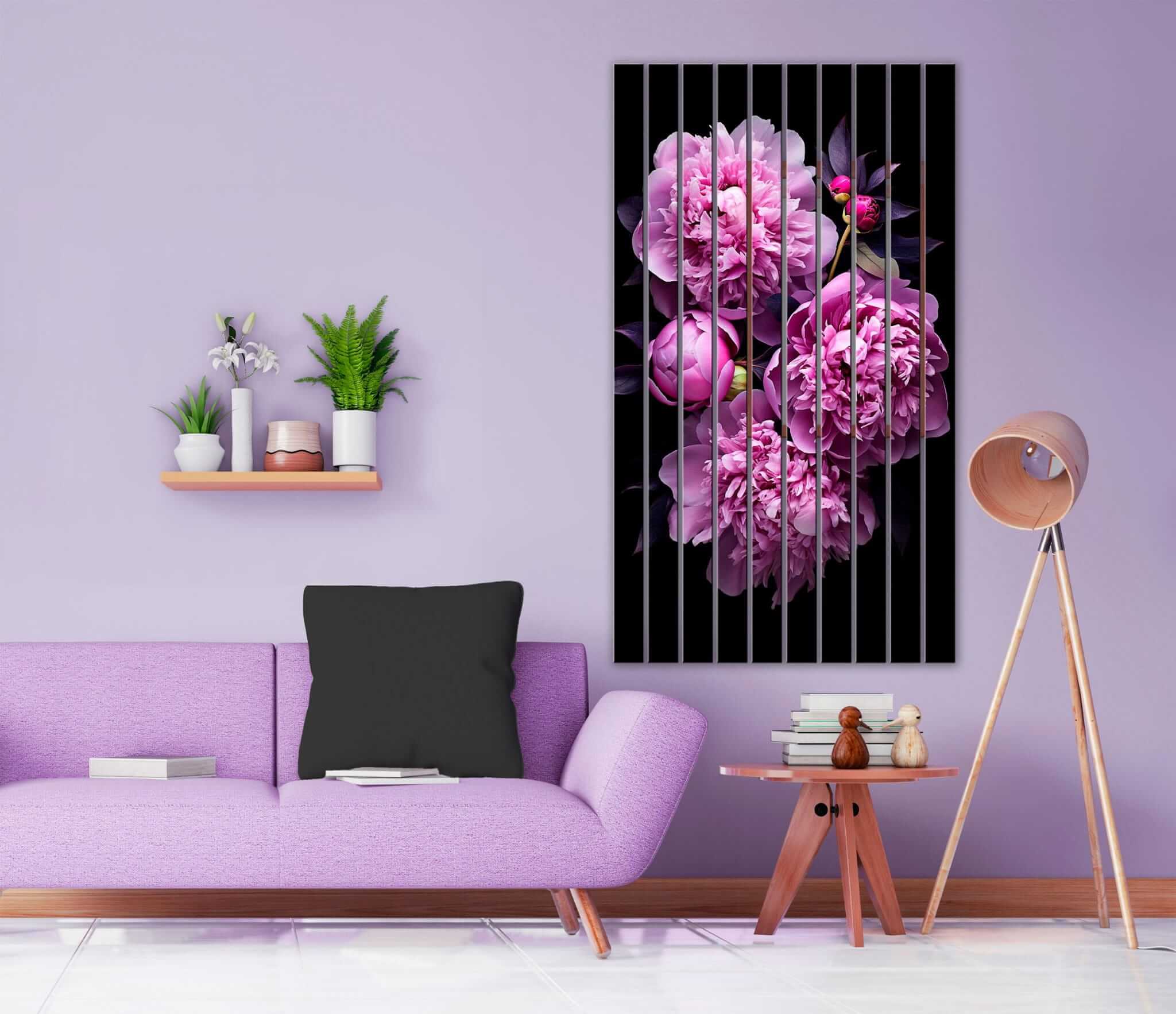 panel lamelowy kwiaty piwonii panel lamelowy kwiaty piwonii