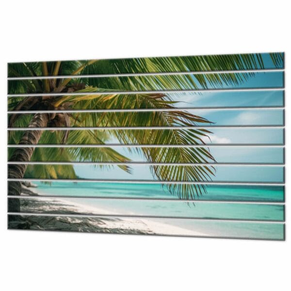 lamele dekoracyjne palma i morze w letnim stylu