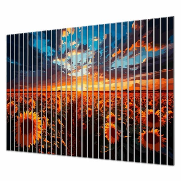 lamele dekoracyjne sloneczniki i zachod slonca