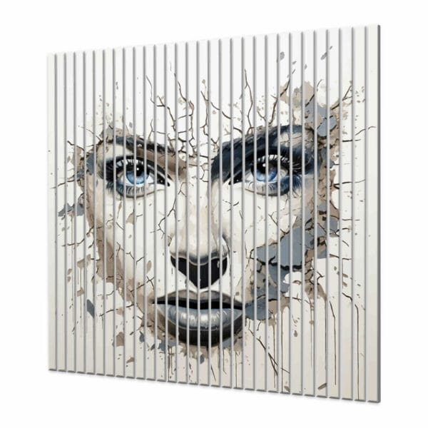 lamele do sypialni dekoracyjne abstrakcyjna twarz