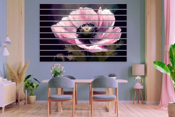 lamela scienna rozowy mak ciemne tlo