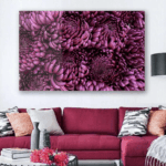 obraz na szkle rozowe astry