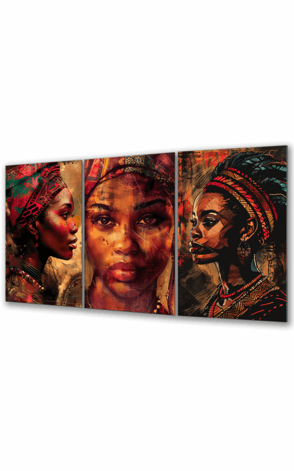 obraz szklany afryka z kobieta