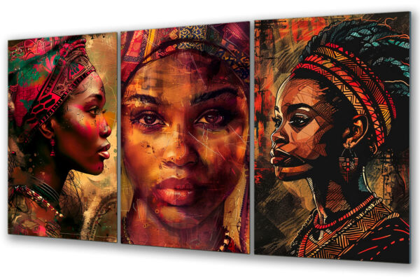 triptych szklany afryka kobieta