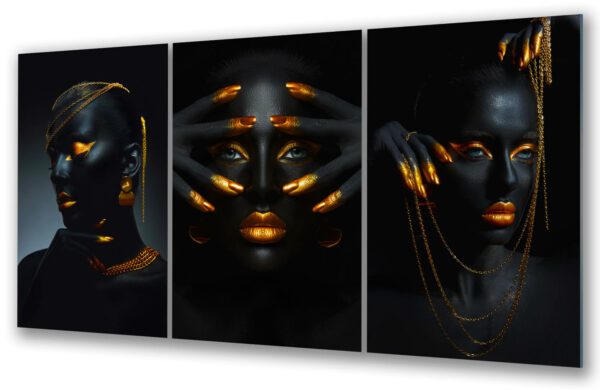 obraz szklany afryka kobieta w scenie Tryptyk