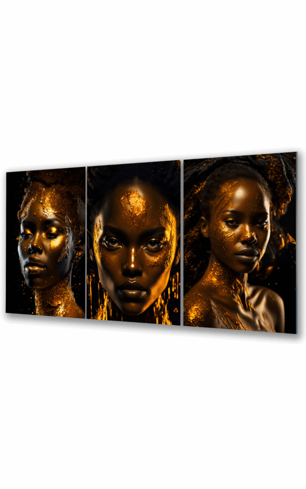 obraz szklany afryka Tryptyk