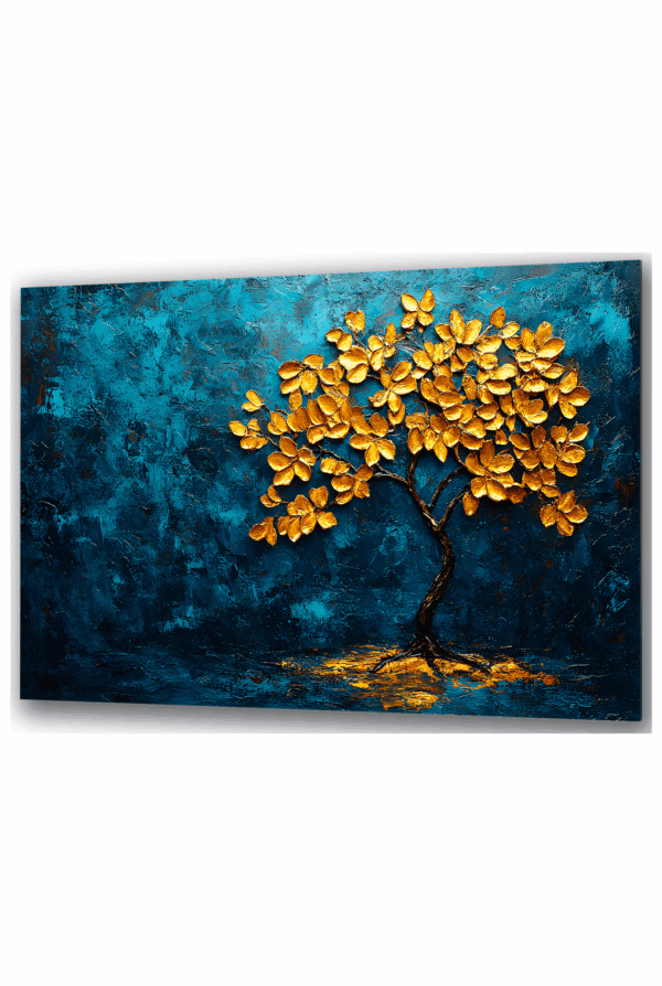 feng shui obrazy w domu drzewo pieniedzy w zlotych barwach