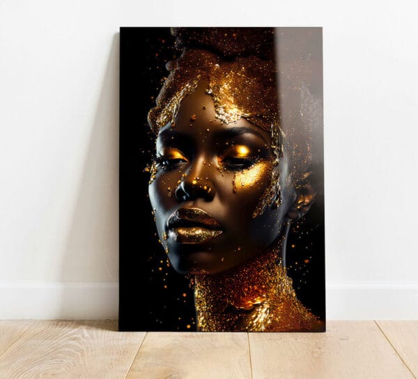twarz afrykańskiej kobiety obraz na szkle