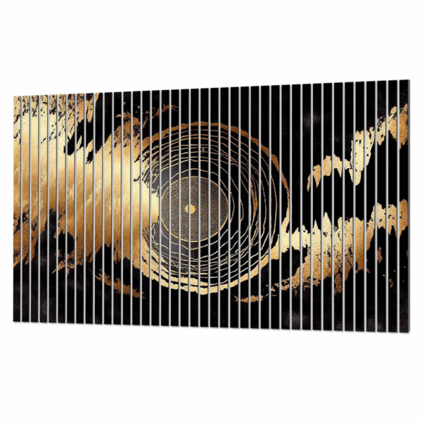 sciana telewizyjna z lamelami abstrakcja