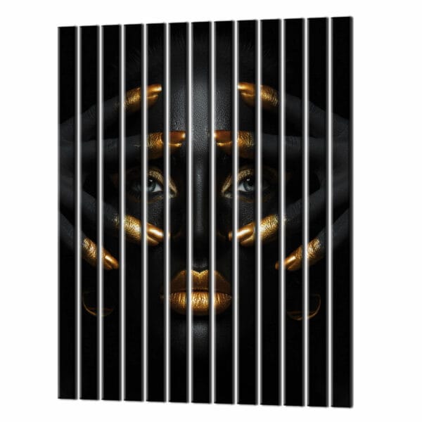 sciana z lamelami afryka zlota