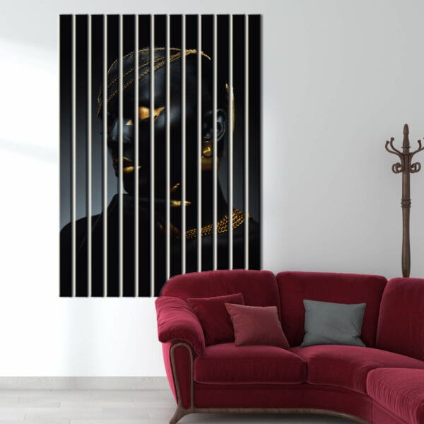 sciana z lamelami afrykanska kobieta