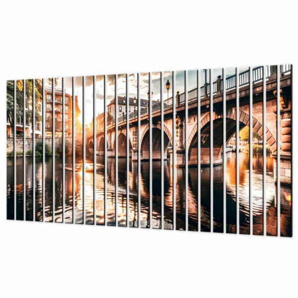 lamele dekoracyjne zachod slonca i most