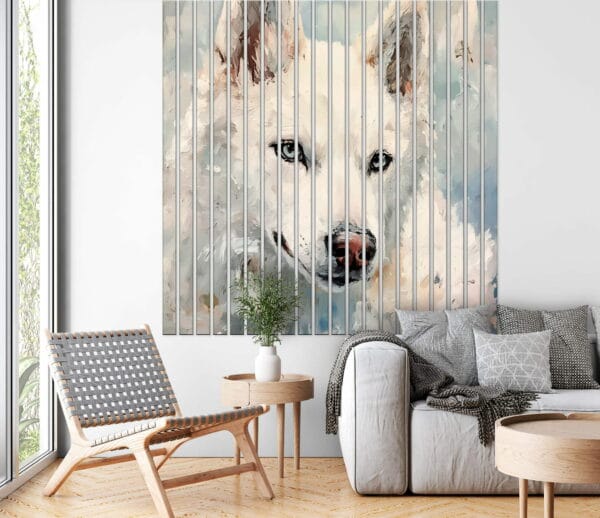 lamele ścienne 3d wilk