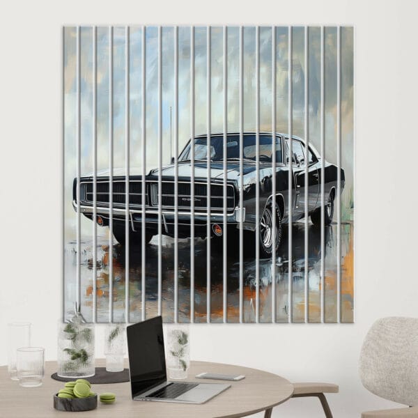 lamele w biurze czarny samochod