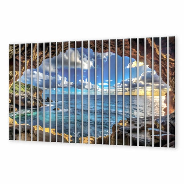 lamele scienne szklane jaskinia wodna w morzu