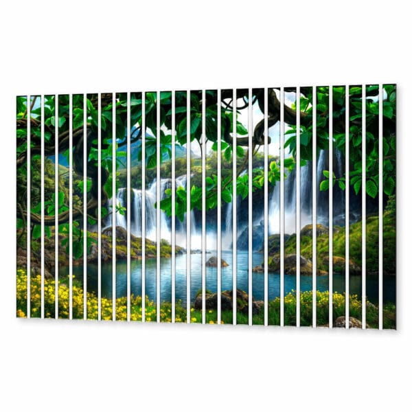lamele do łazienki dekoracyjne szklane orzezwiajacy wodospad