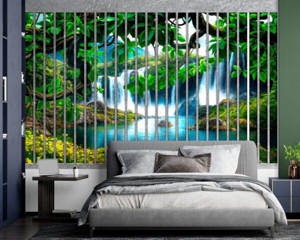 lamele w lazience dekoracyjne szklane wodospad orzezwiajacy