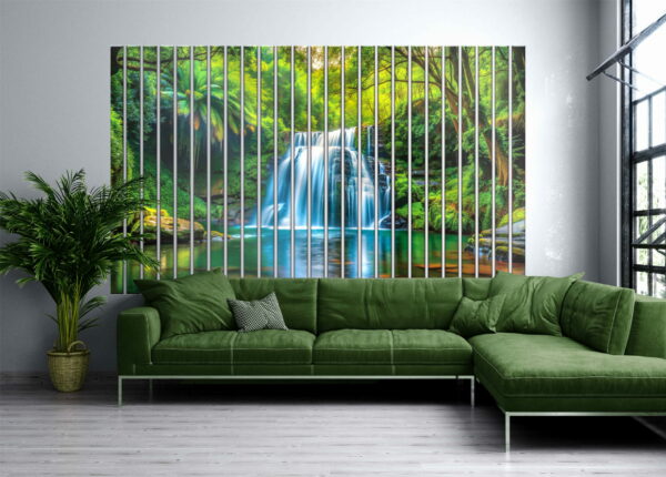 lamele szklane tropikalny wodospad