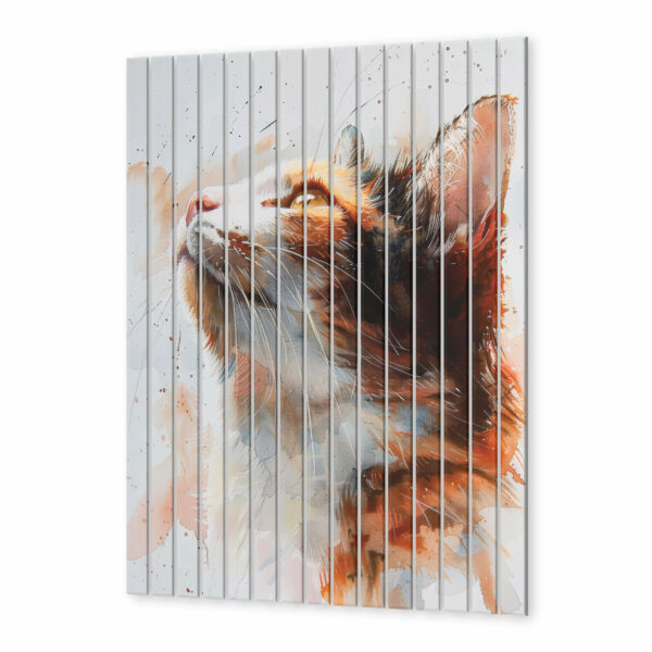 lamele dekoracyjne szklane portret kota