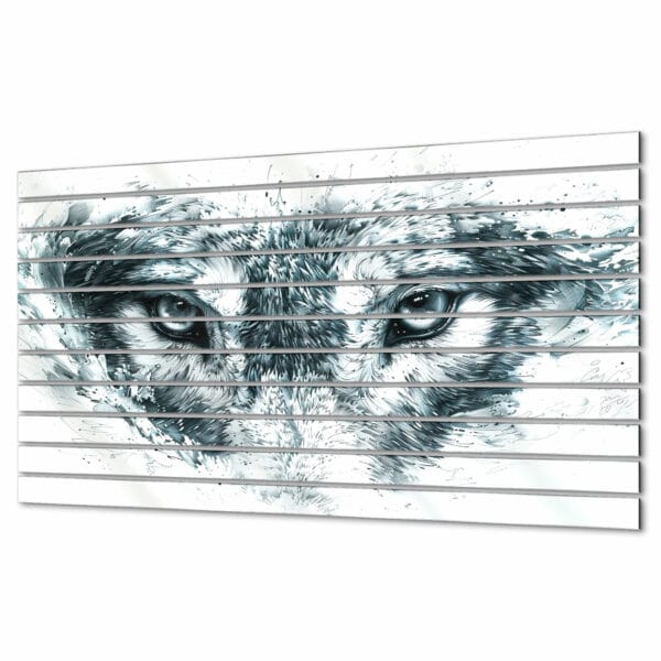 lamele dekoracyjne szklane wilk w sile