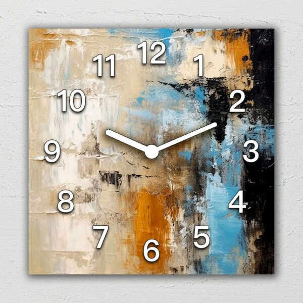 zegary abstrakcja w blekicie i zlocie