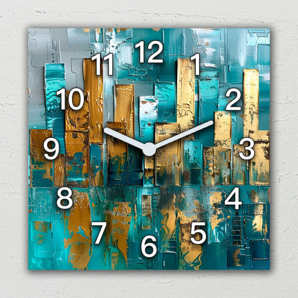 zegary online nowoczesna abstrakcja zloto