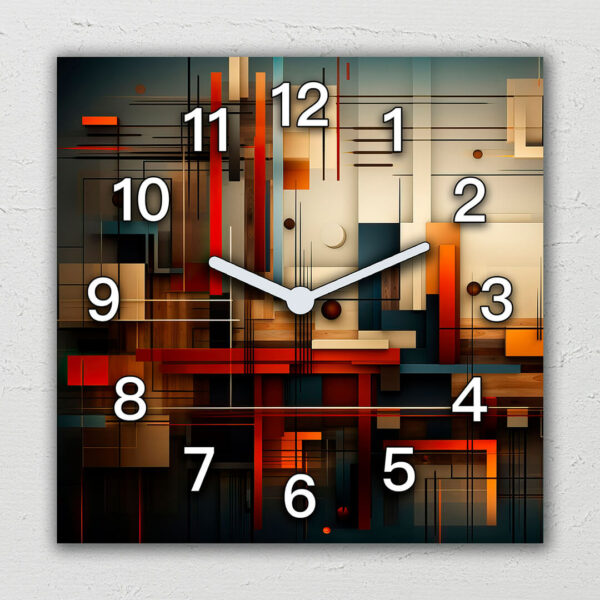 zegary scienne do salonu abstrakcyjna architektura