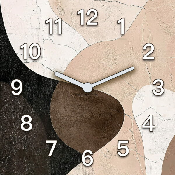 nowoczesny zegar abstrakcja w pastelowych kolorach