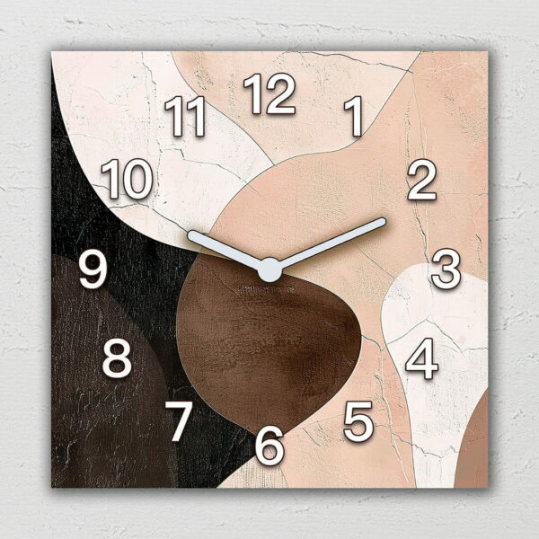 abstrakcja pastelowe kolory zegary do salonu