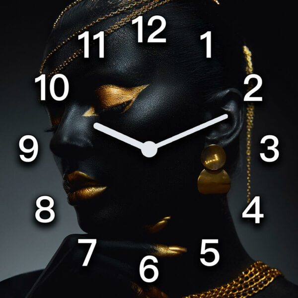 zegar scienny motywy afrykanskie