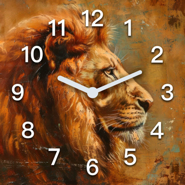 zegar lew w naturze