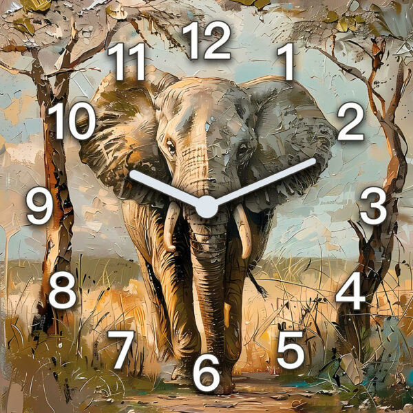 zegar scienny afryka krajobraz slon
