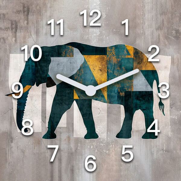zegar scienny afryka slon abstrakcja