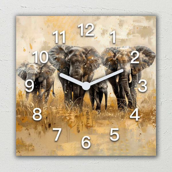 nowoczesny zegar slonie