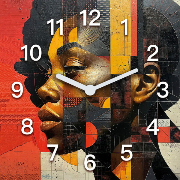 zegar kuchenny afrykanska abstrakcja