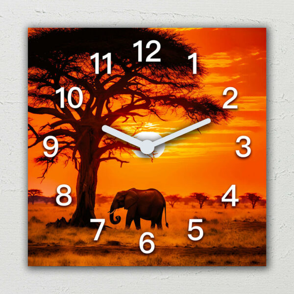 zegar scienny afryka krajobraz zachod slonca