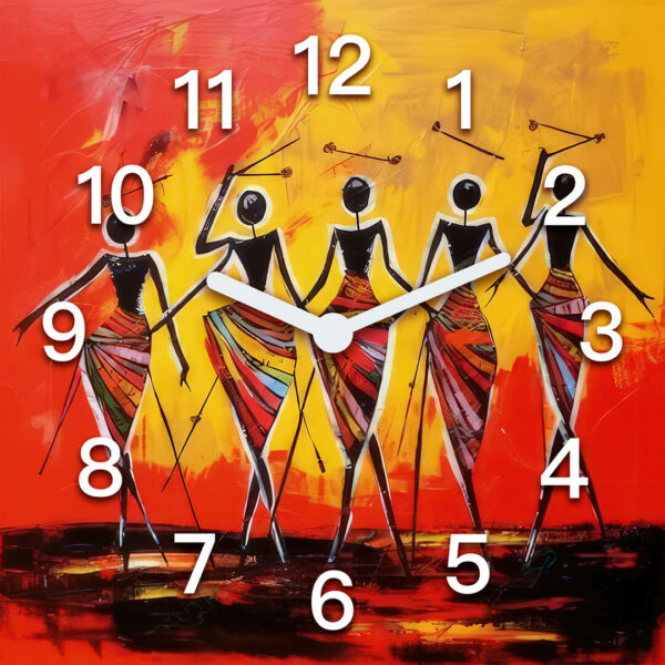 zegar kuchenny rytmy afryki w tancu