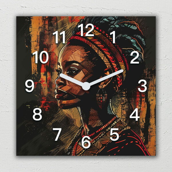 zegar scienny afryka etyczne motywy kobieta