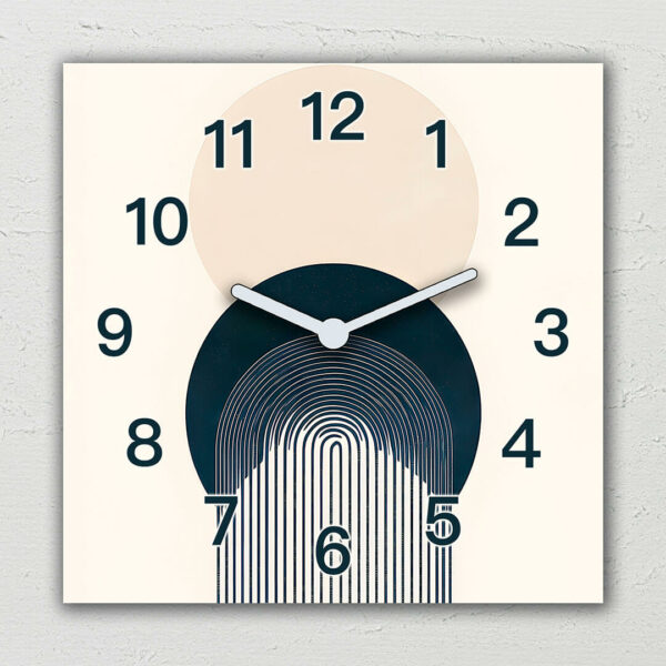 zegar scienny dekoracyjny boho abstrakcja