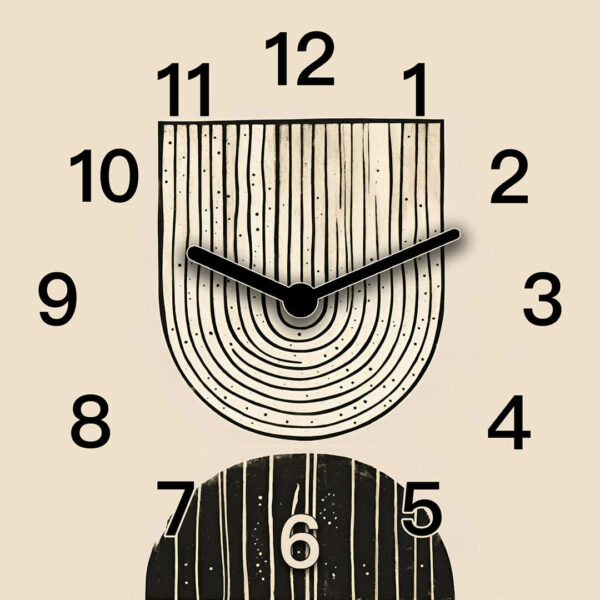 zegar scienny do salonu boho kwiaty