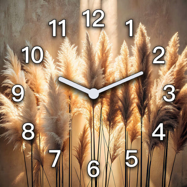 zegar scienny do salonu boho obrazy rosliny