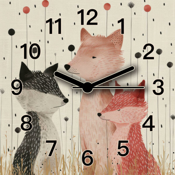 zegar scienny do salonu boho