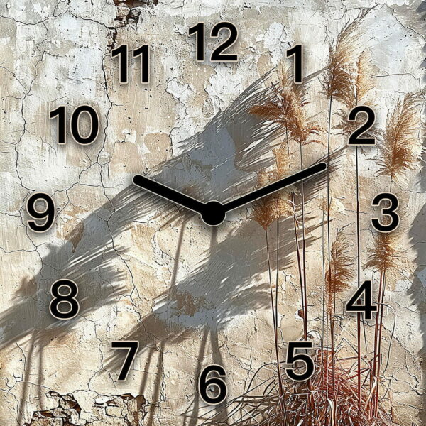 zegary boho trawy pampasowe i kwiaty